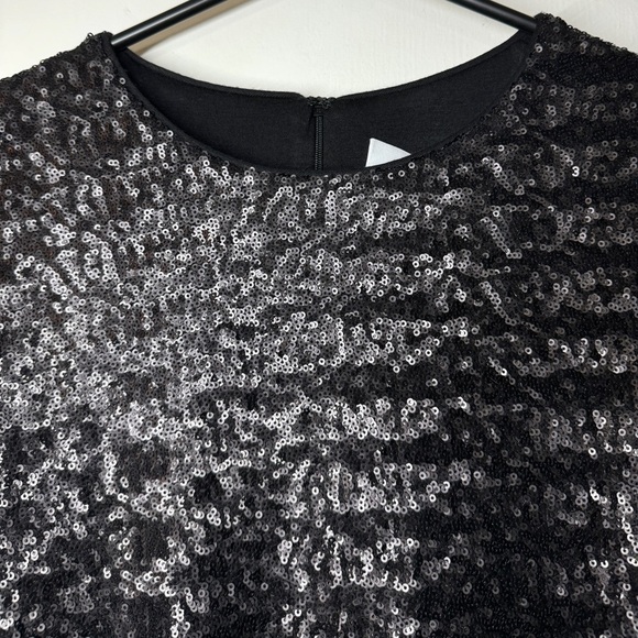 NWT Bailey 44 Heart Of Glass Allover Sequins Black Mini Long Sleeve Dress XS - Picture 7 of 17